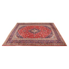 Vintage Rugs persiano Kashan annodato a mano
