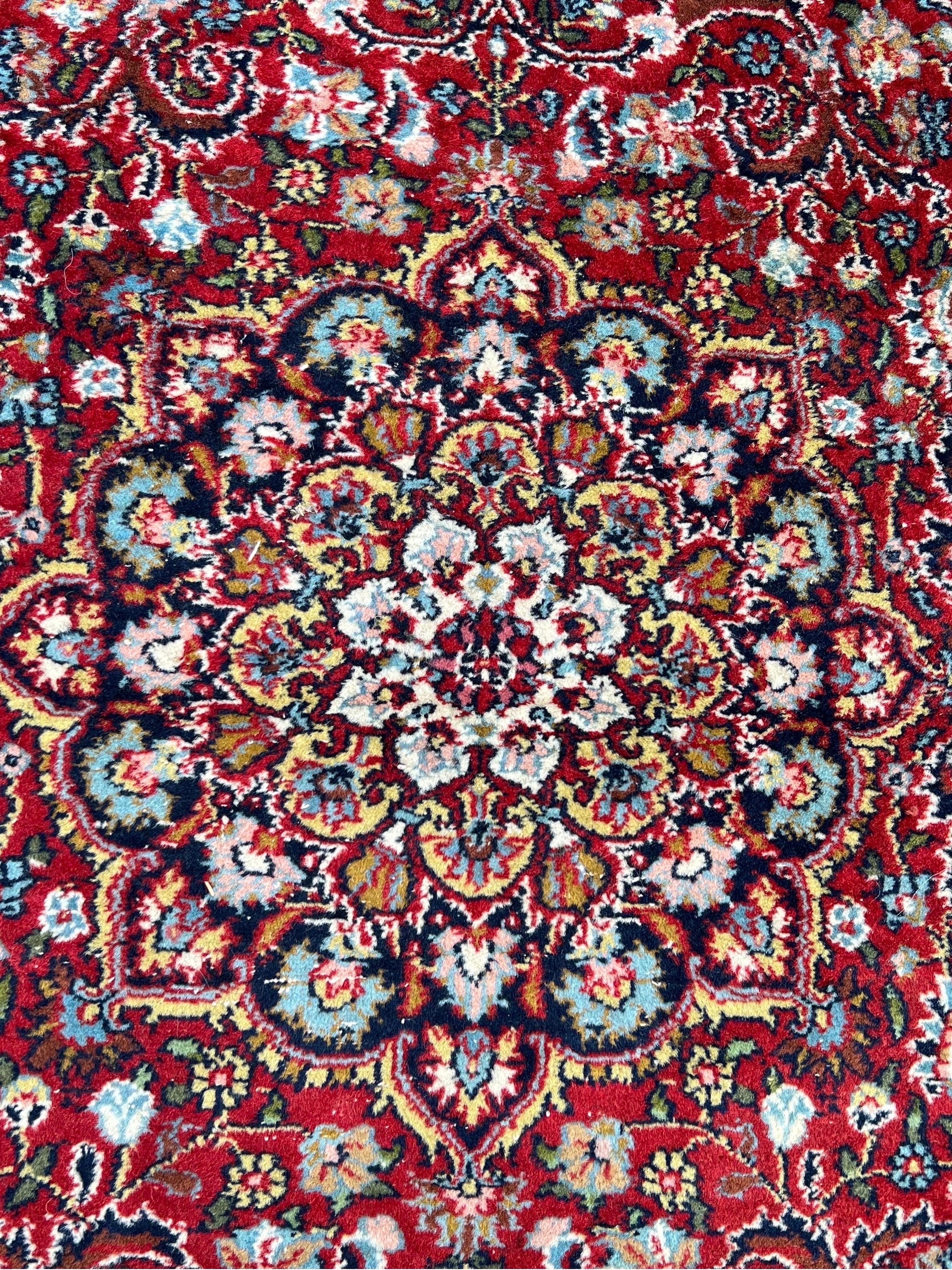 Tapis persan Keshan noué à la main 2,5' x 4,17' en vente 4