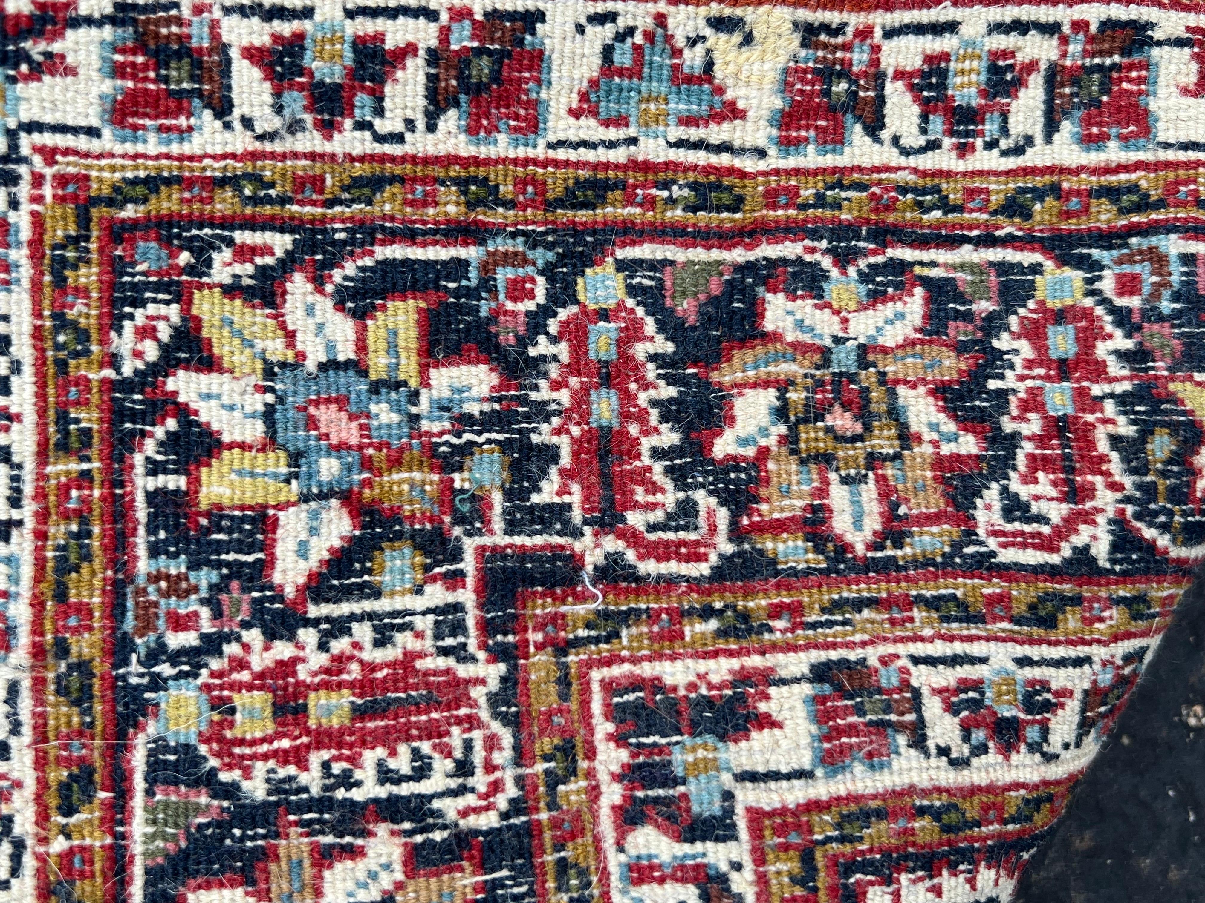 Tapis persan Keshan noué à la main 2,5' x 4,17' en vente 7