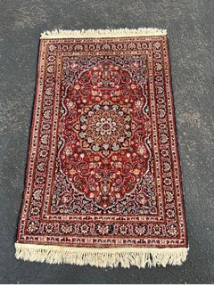 Vintage Hand Knotted Persian Keshan Rug 2.5' x 4.17'