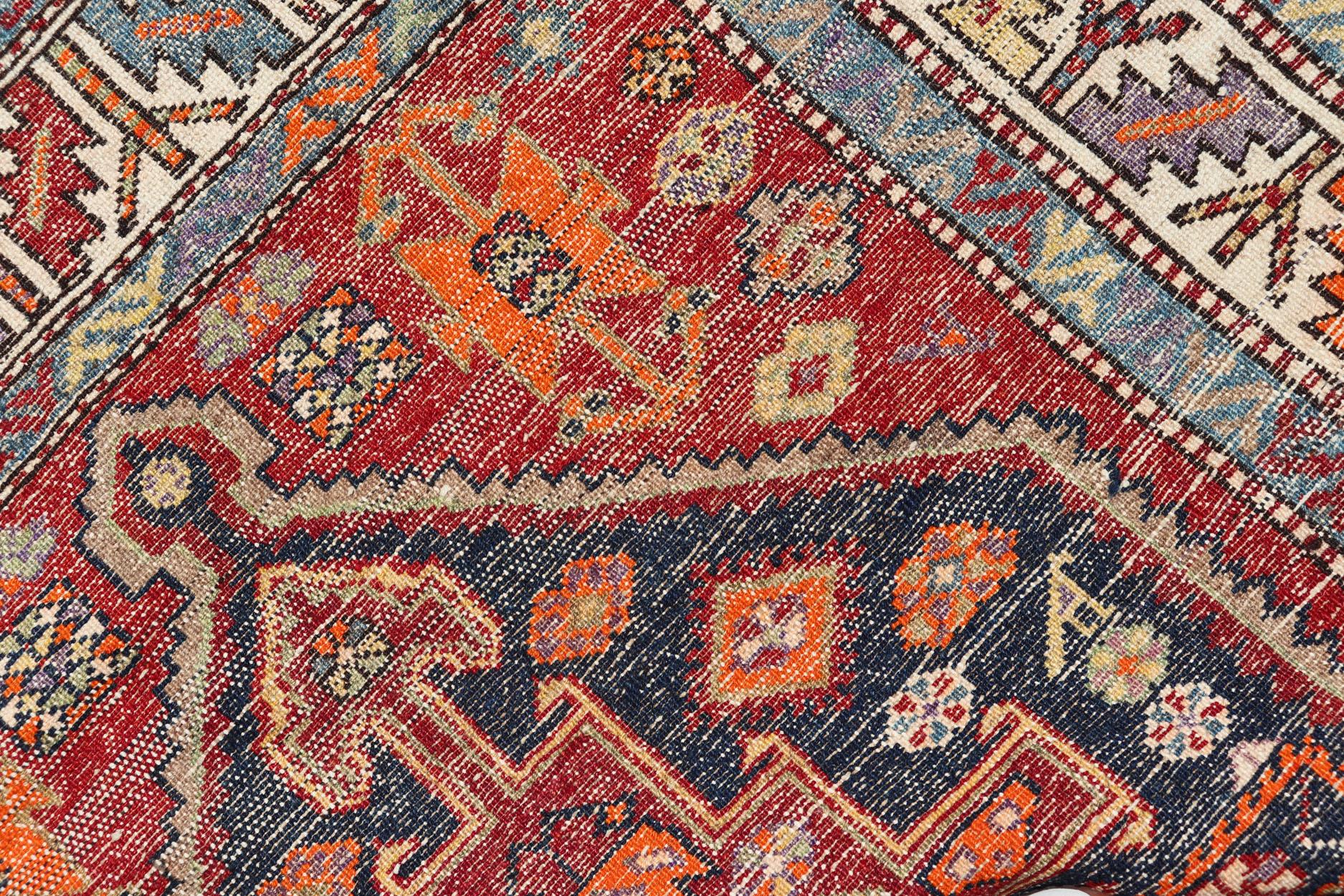 Vintage Hand Knotted Persian Malayer Runner with Sub-Geometric Medallion Design For Sale 6