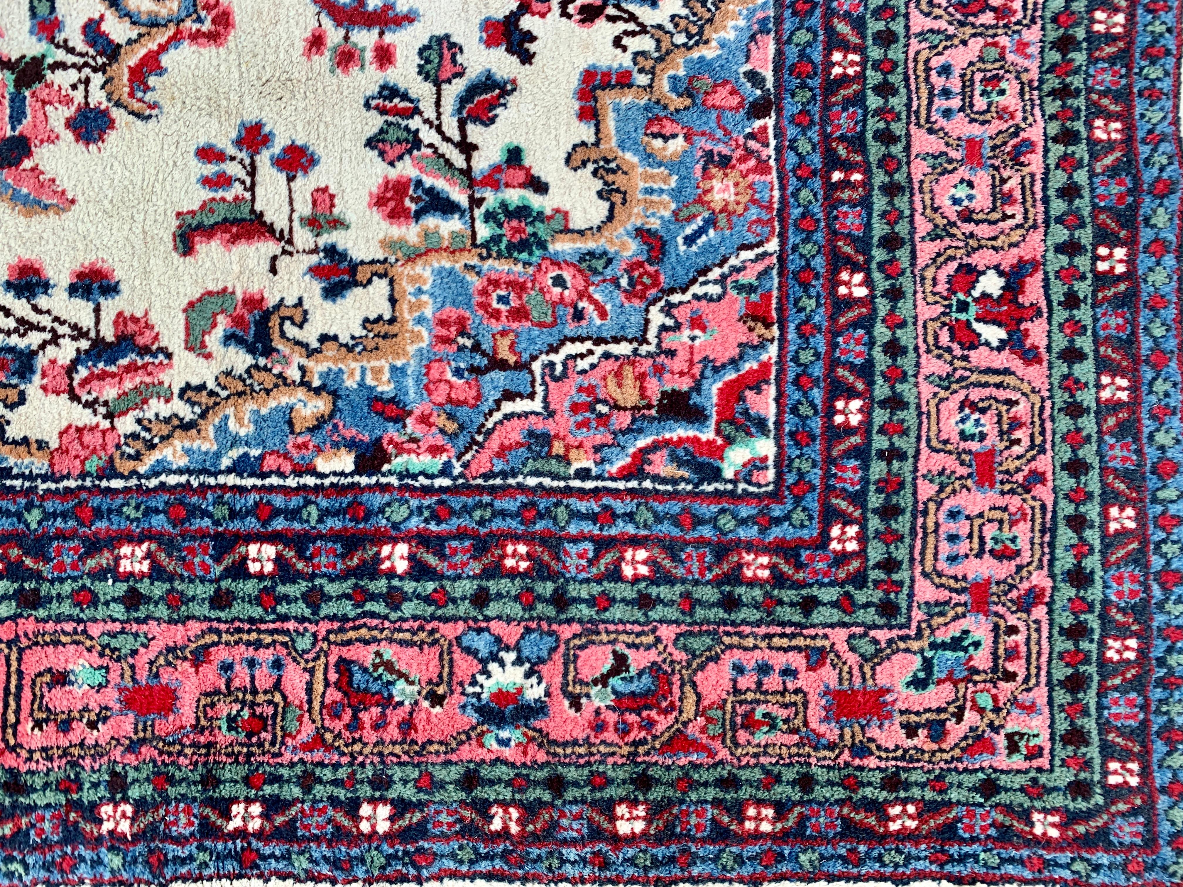 Vintage Handgeknüpfter Persischer Wollteppich in Zimmergröße im Angebot 10