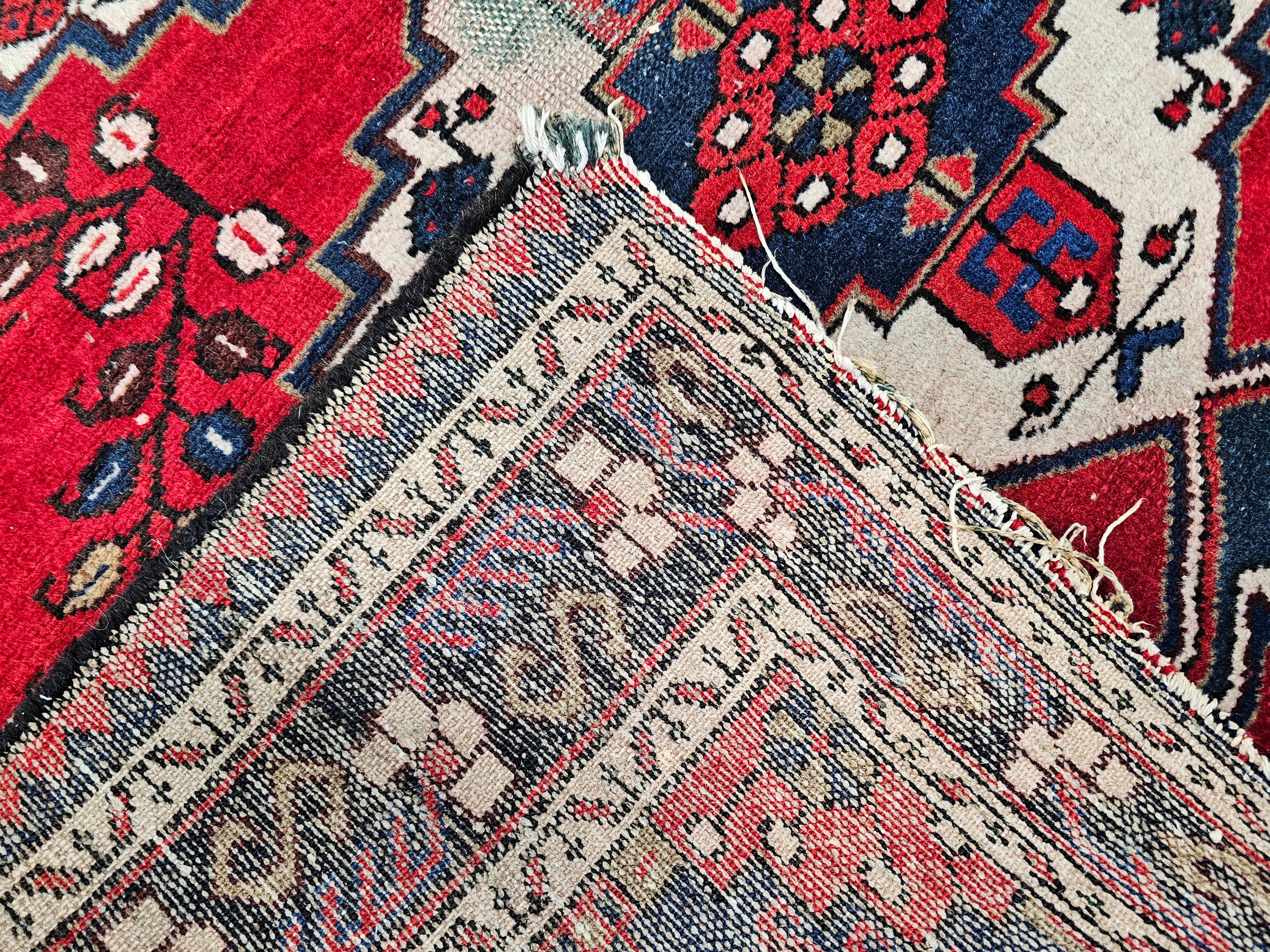 Tapis persan Afshar noué à la main présentant un motif géométrique, Iran, années 1930 en vente 1