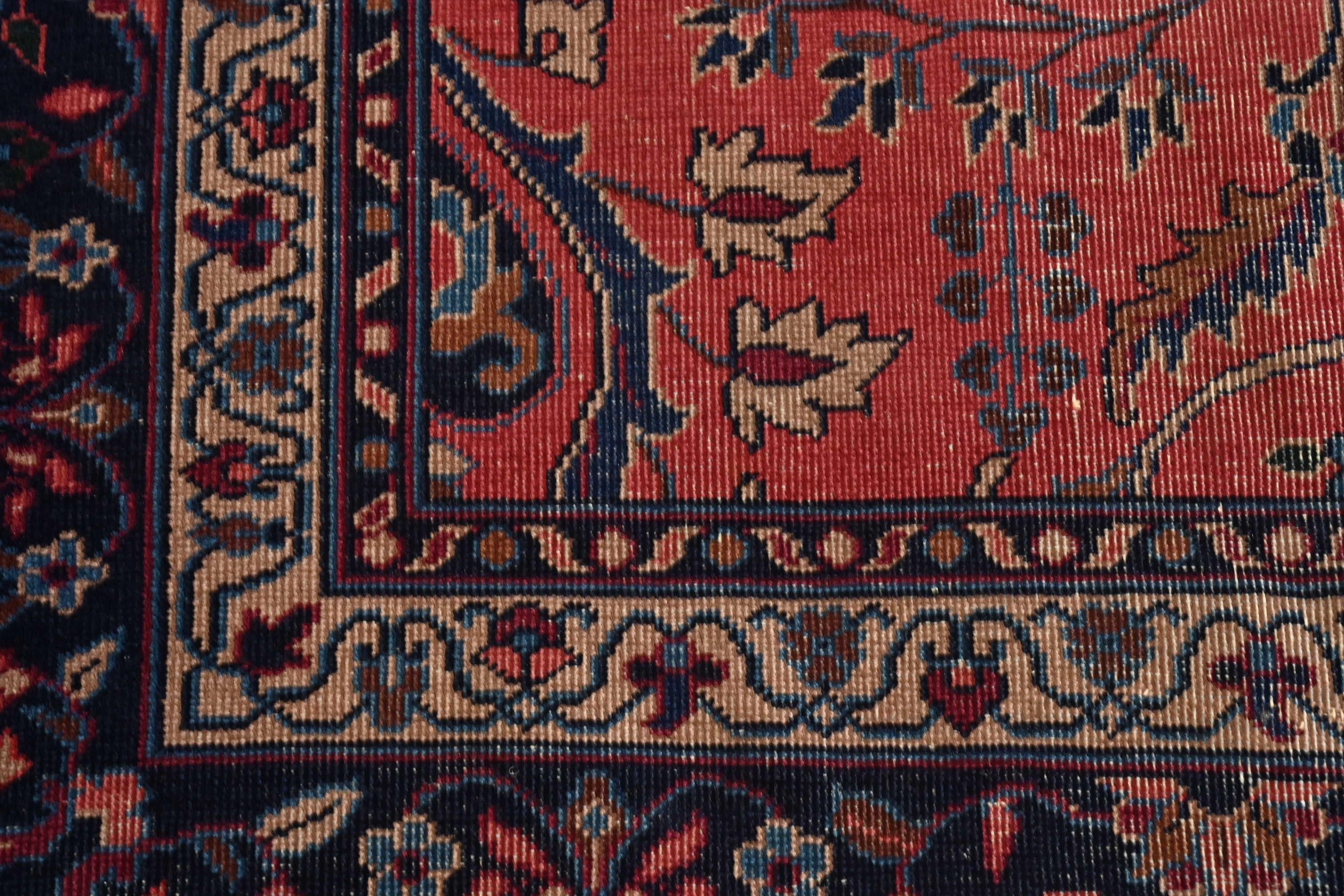 Vintage Hand-Knotted Persian Sarouk Palace Size Rug, Circa 1940s For Sale 4