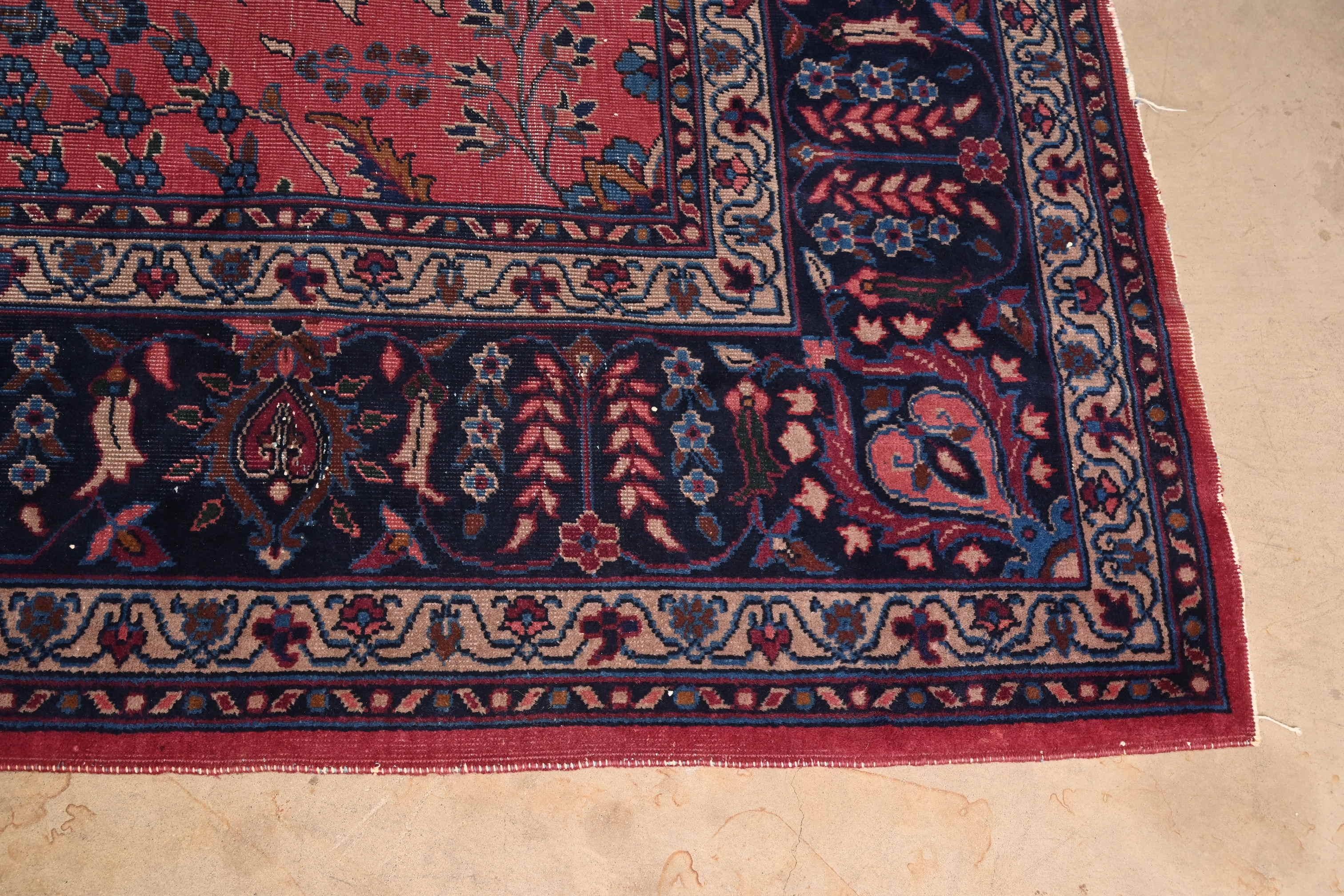 Vintage Hand-Knotted Persian Sarouk Palace Size Rug, Circa 1940s For Sale 2