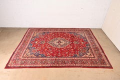 Vintage Hand-Knotted Persian Tabriz Large Room Size Rug