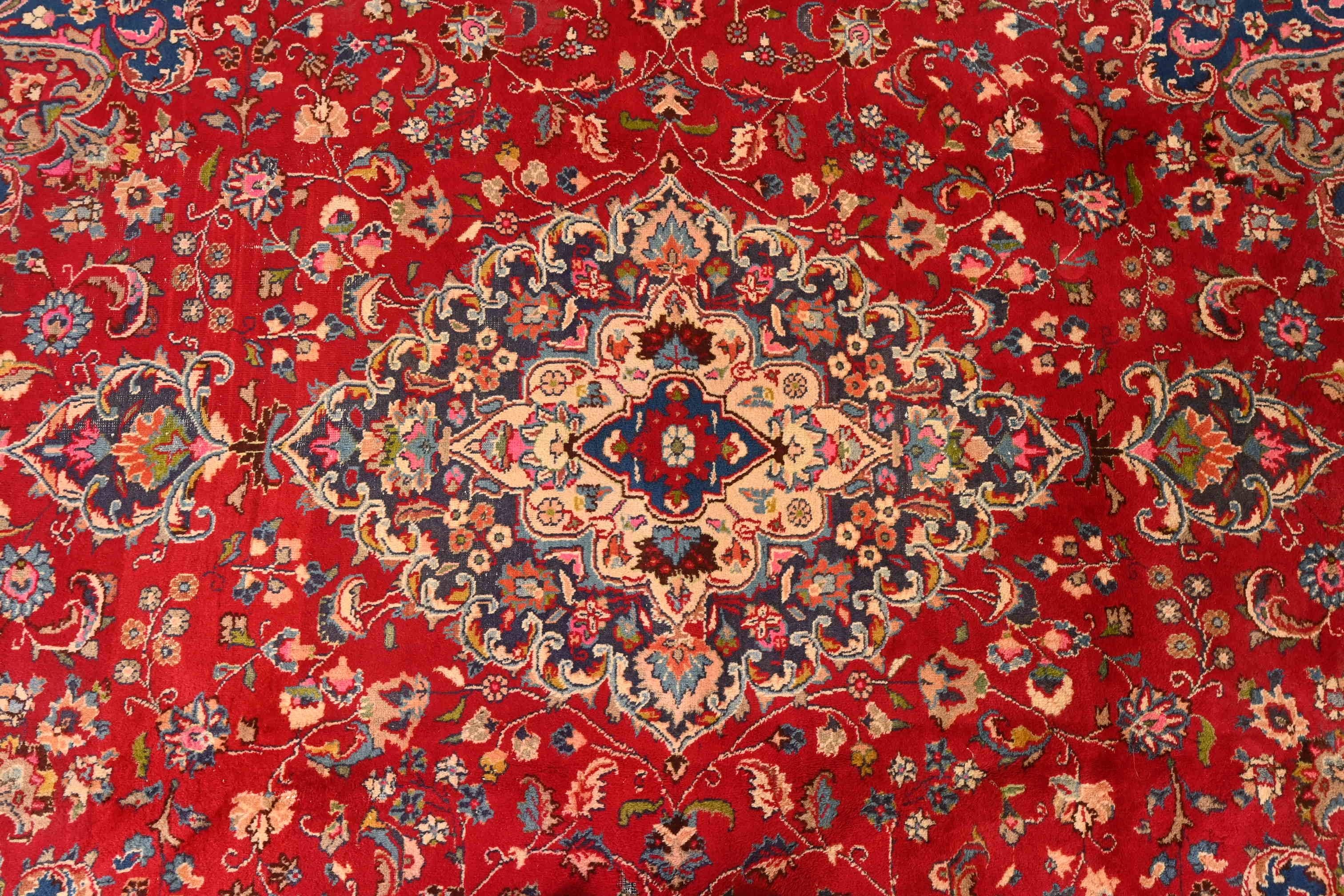 Lana Tappeto vintage Tabriz persiano annodato a mano di grandi dimensioni per la stanza in vendita