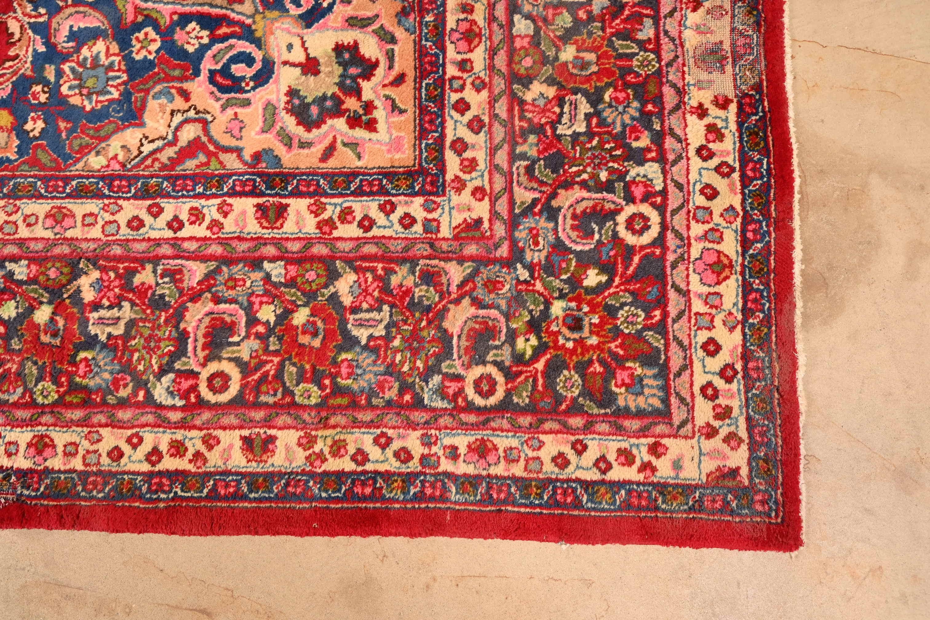 Tappeto vintage Tabriz persiano annodato a mano di grandi dimensioni per la stanza in vendita 1