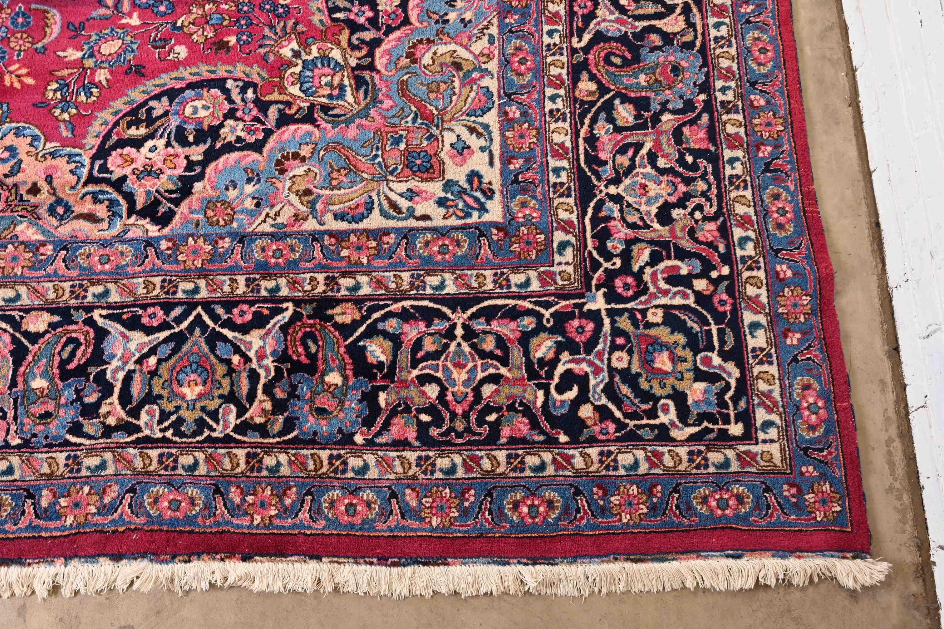 Vintage Hand-Knotted Persian Tabriz Large Room Size Rug For Sale 3