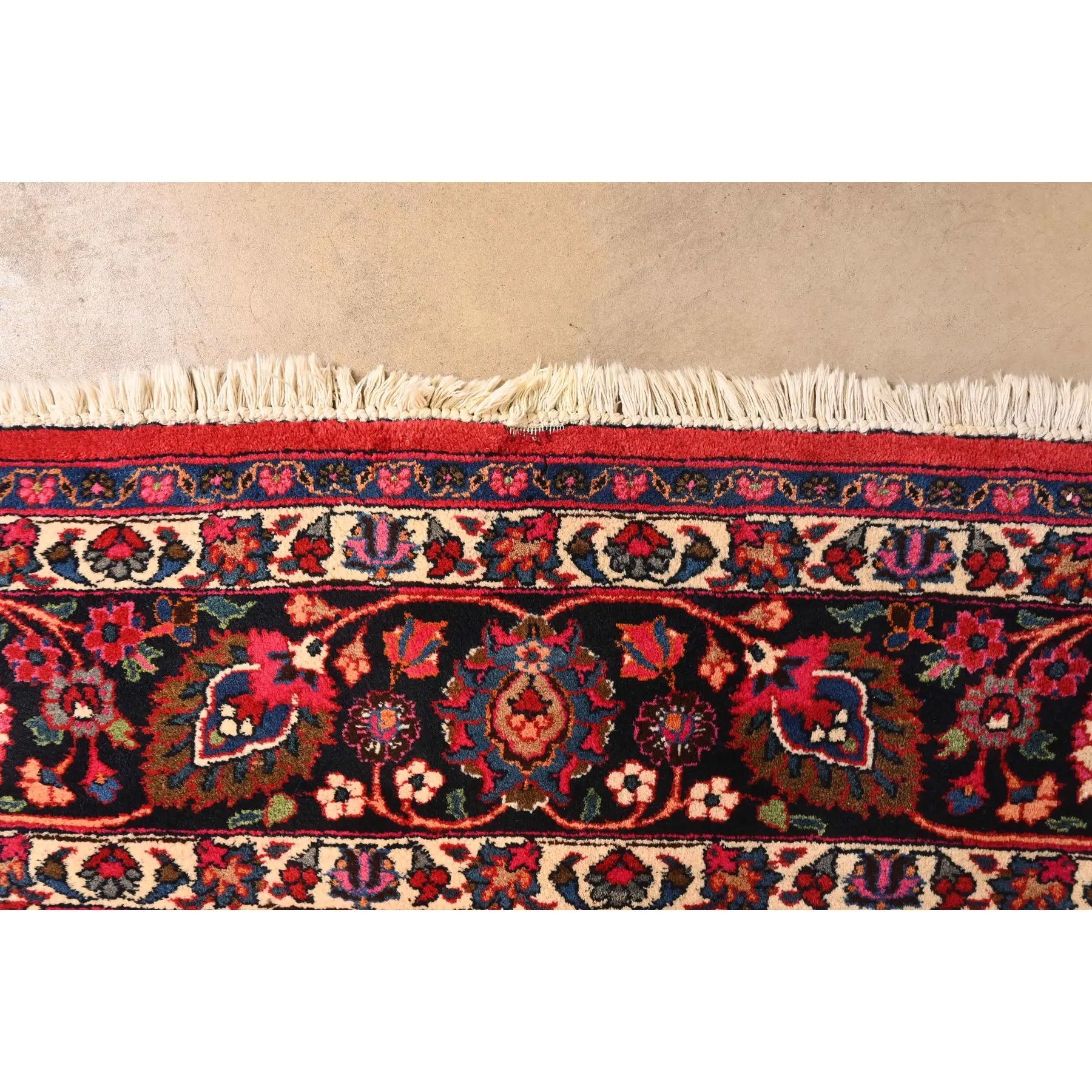 Tappeto vintage Tabriz persiano annodato a mano di grandi dimensioni per la stanza in vendita 2