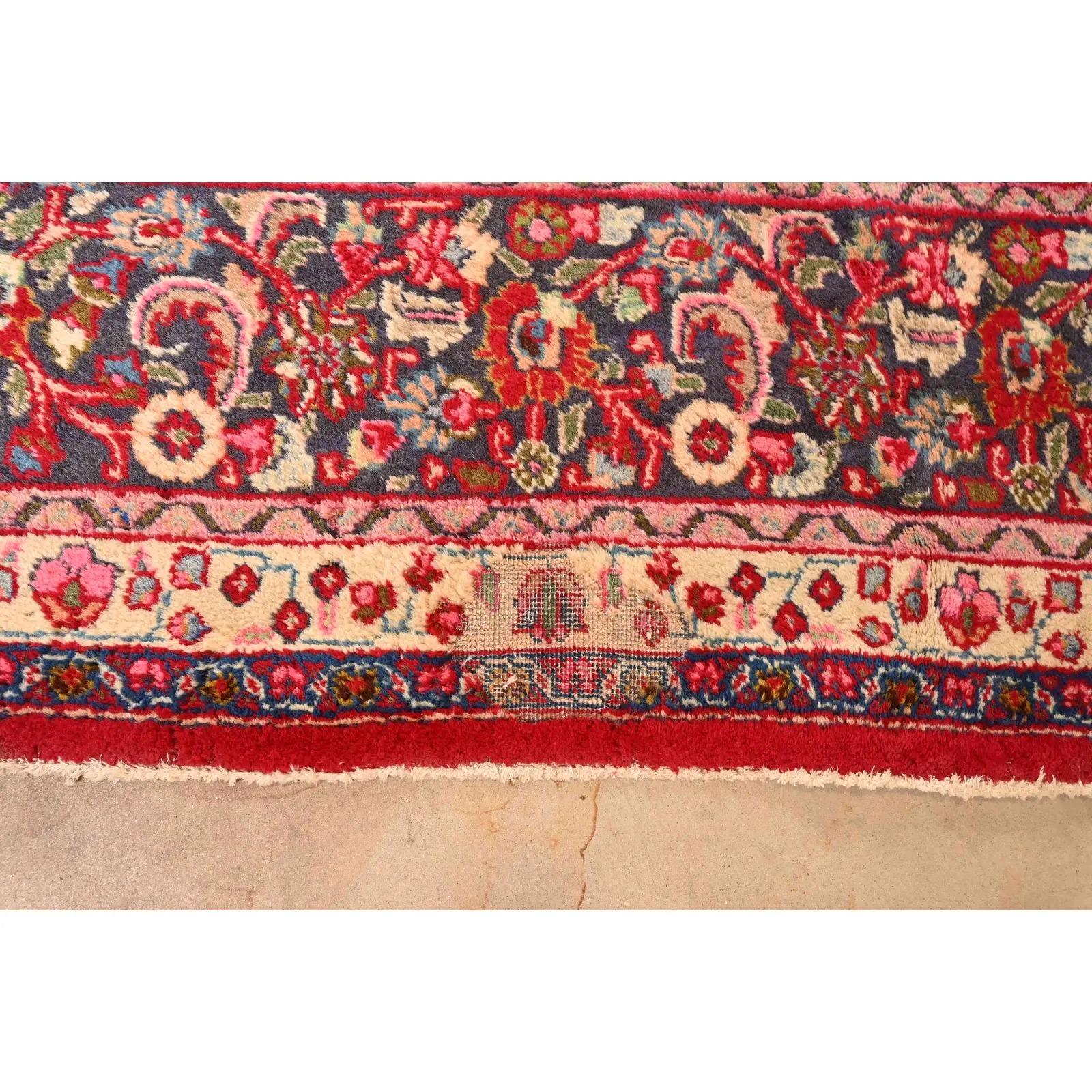 Tappeto vintage Tabriz persiano annodato a mano di grandi dimensioni per la stanza in vendita 3