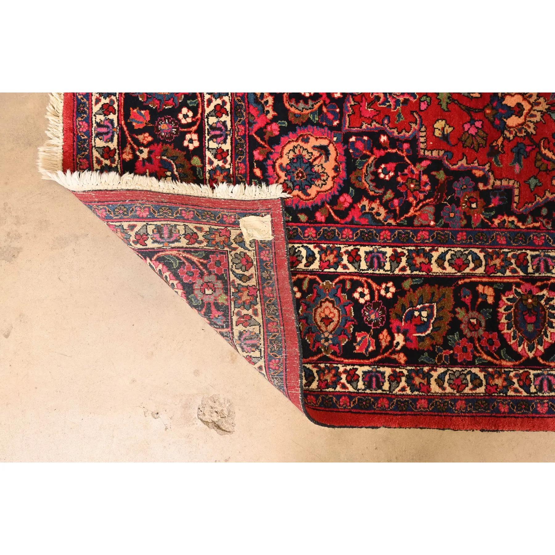 Tappeto vintage Tabriz persiano annodato a mano di grandi dimensioni per la stanza in vendita 3