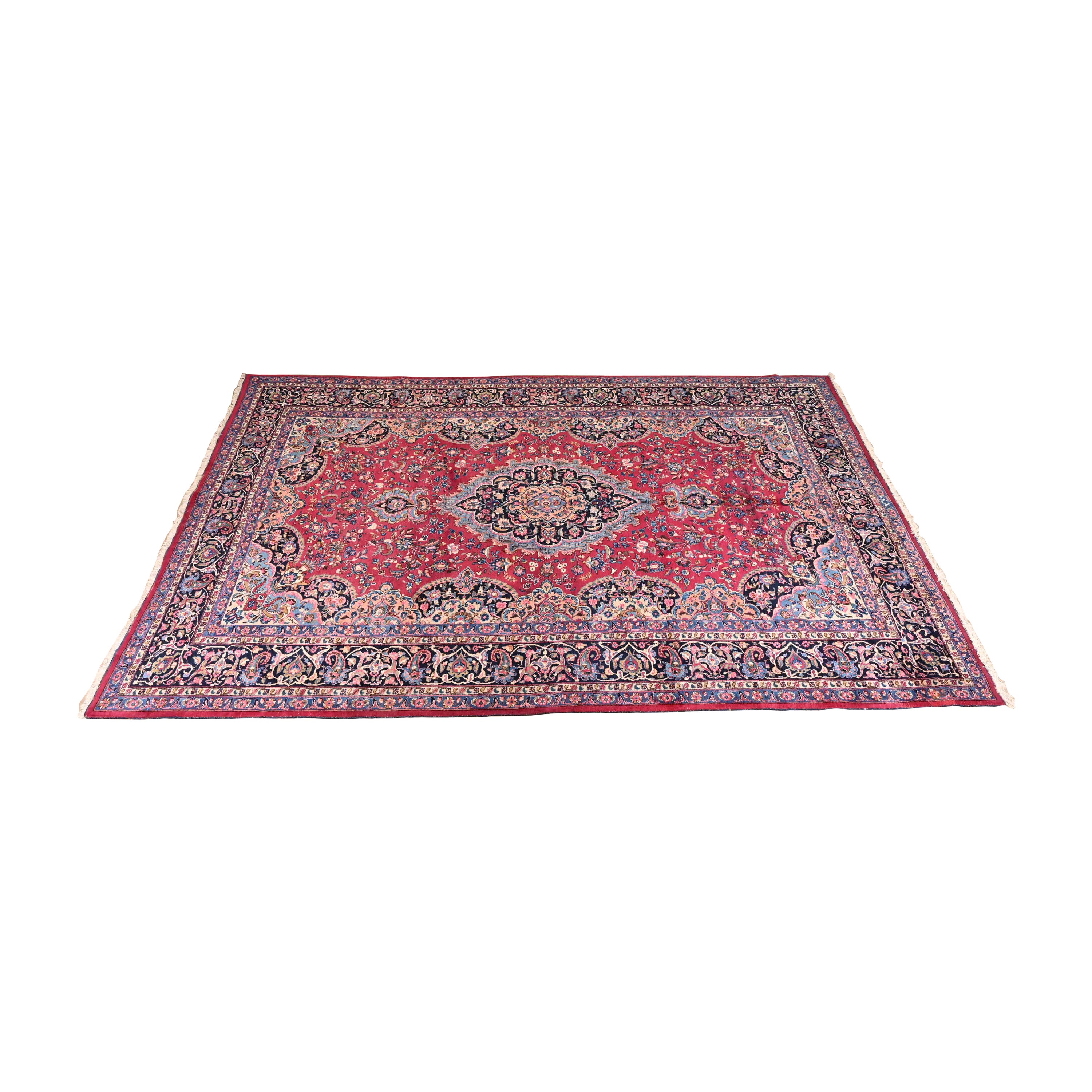 Vintage Handgeknüpft Persisch Tabriz Großes Zimmer Größe Teppich im Angebot