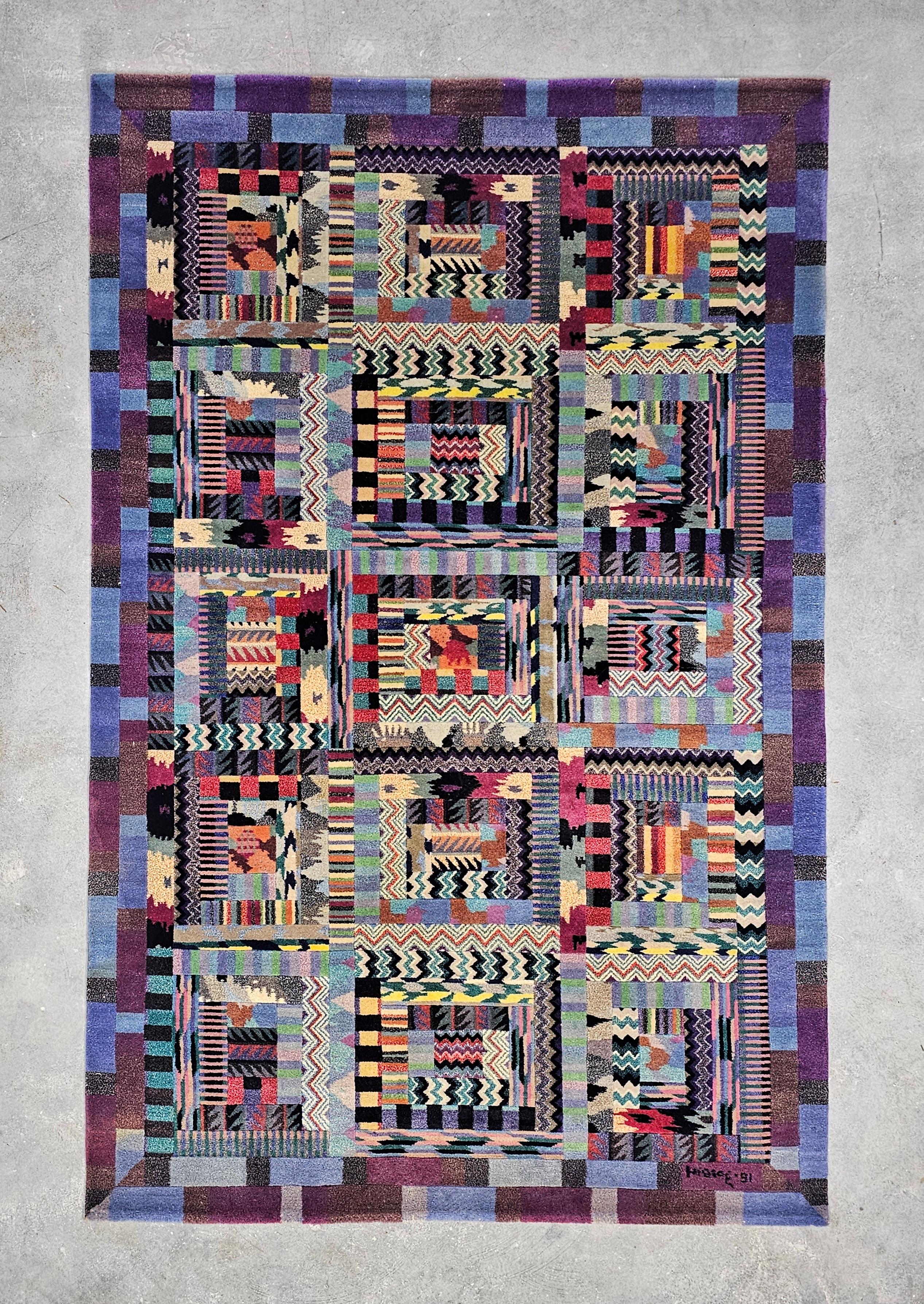 Vintage Hand-Knotted Rug, model 