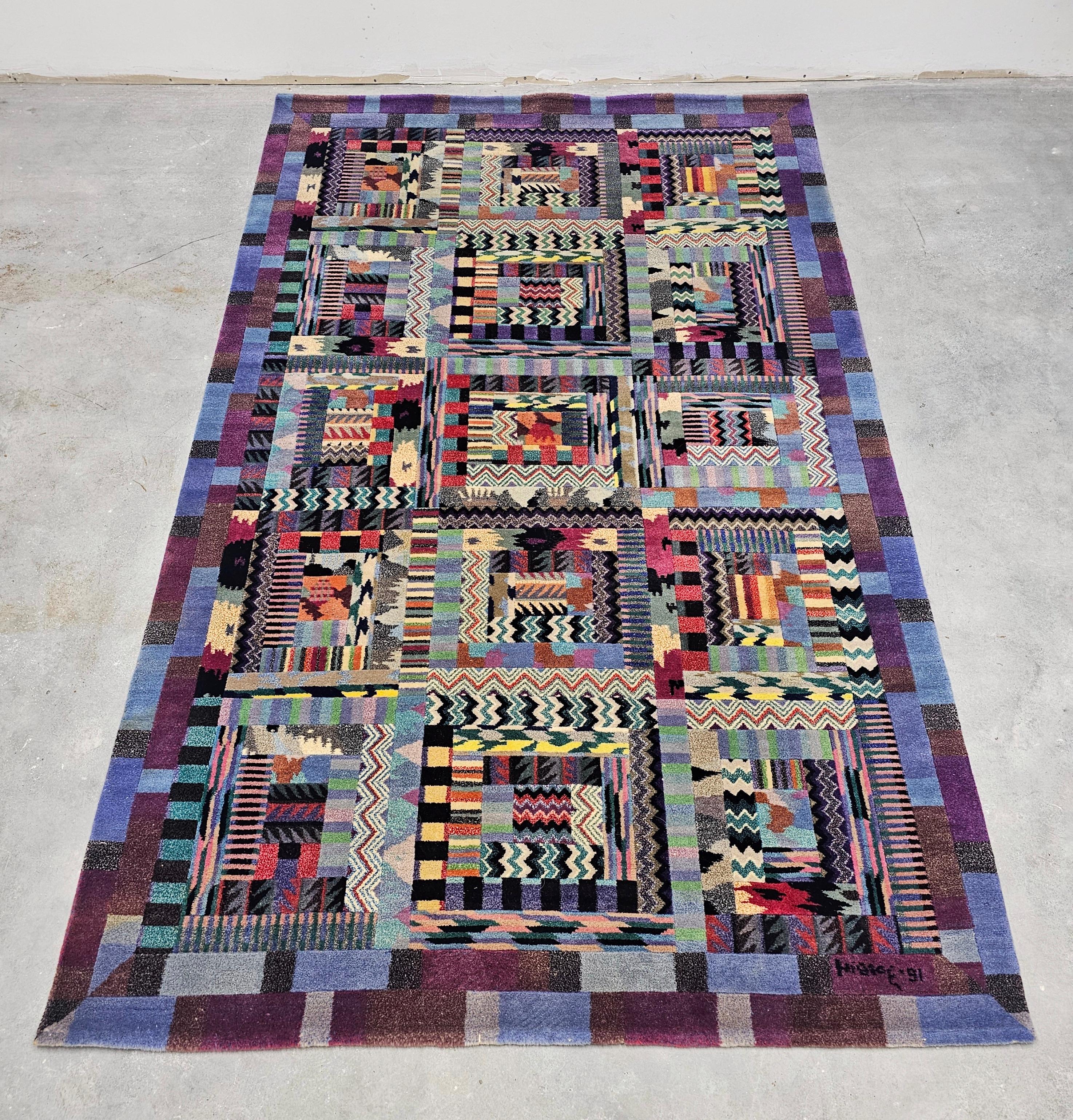 In this listing you will find a breathtaking postmodern rug designed by Ottavio Missoni for Missoni. Model 