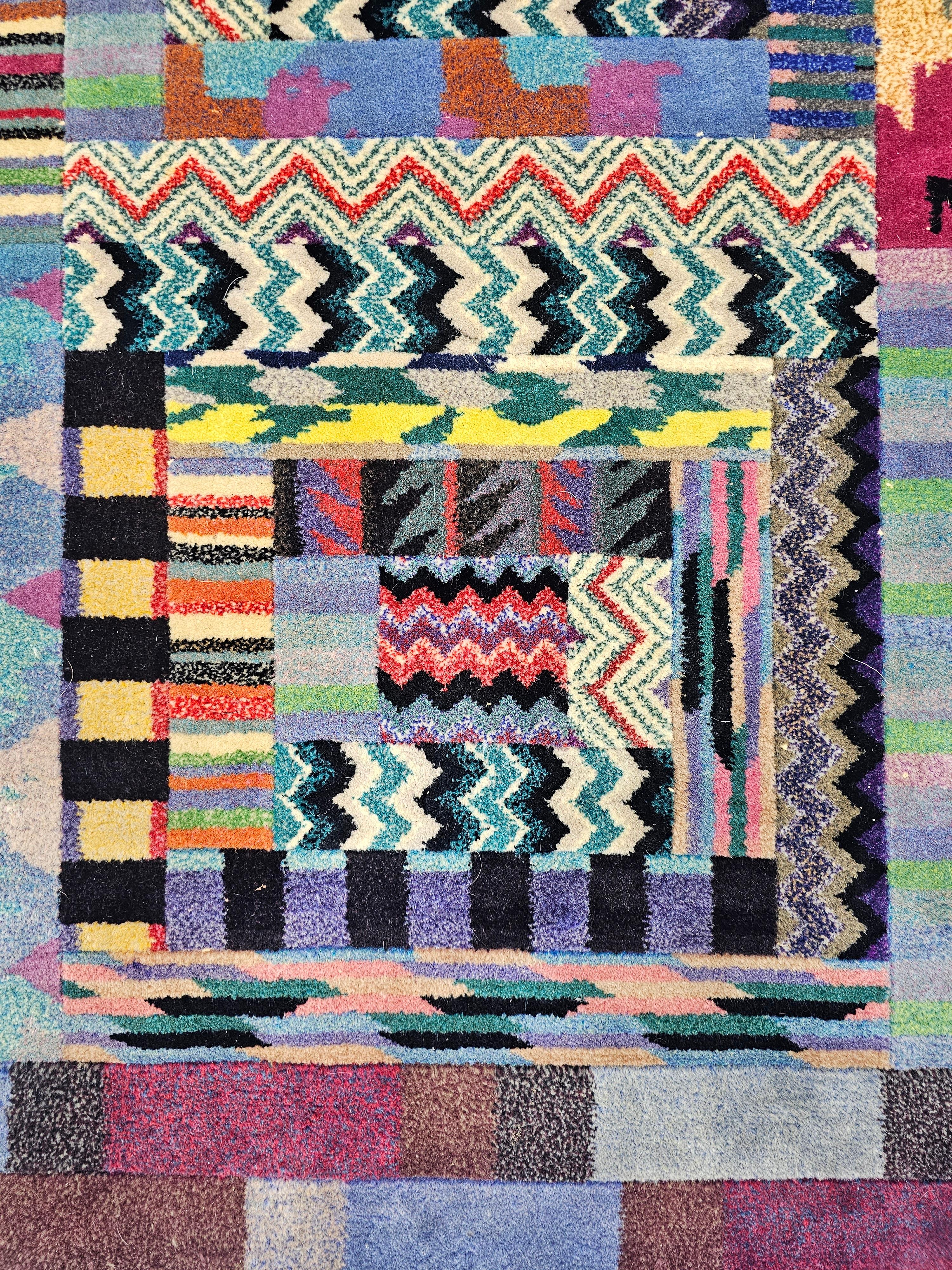 Post-Modern Vintage Hand-Knotted Rug, model 