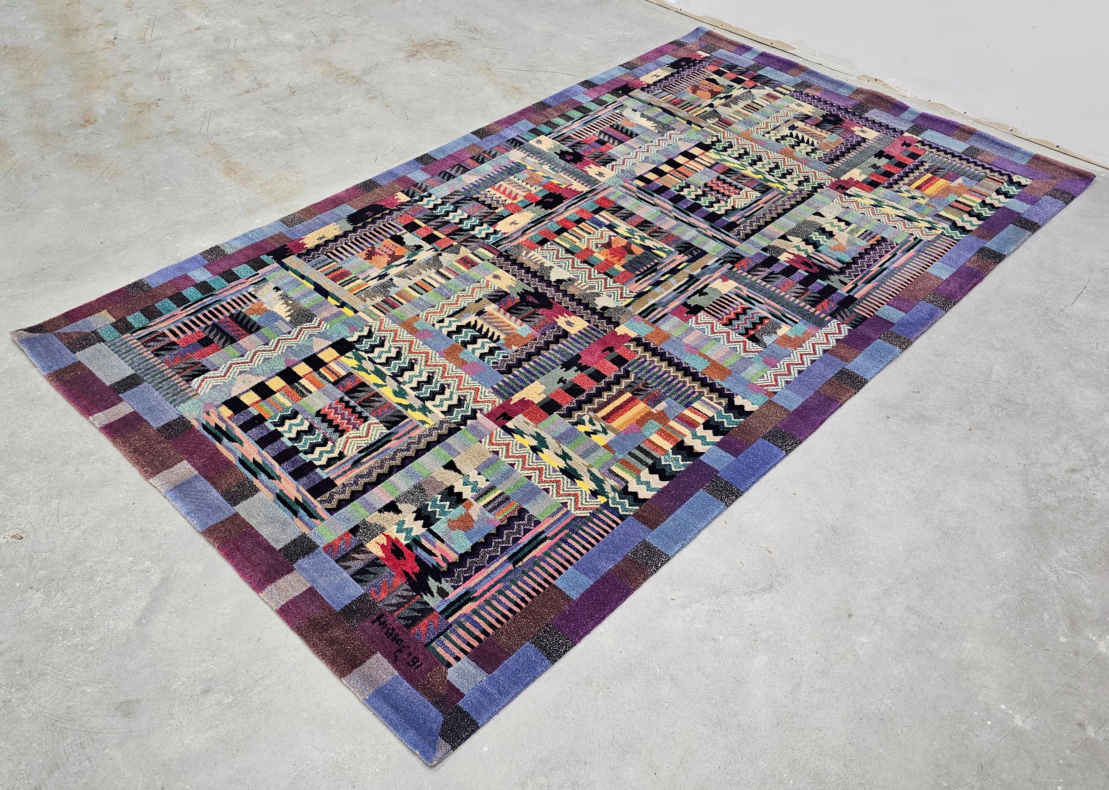 Vintage Hand-Knotted Rug, model 