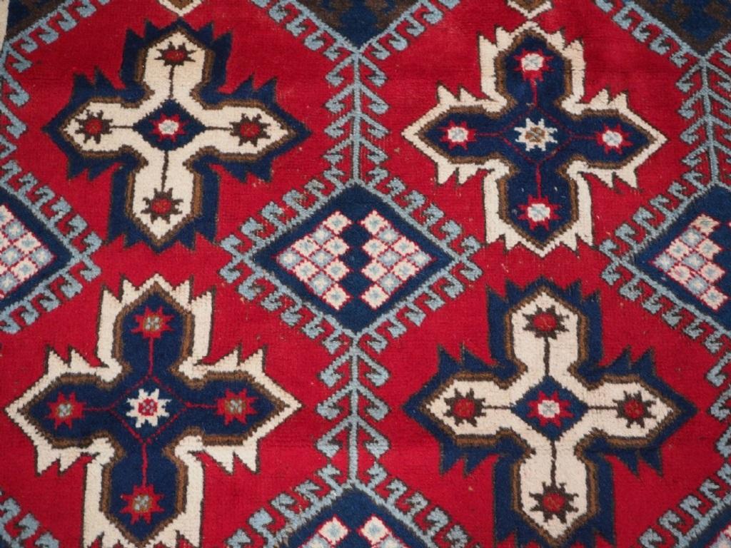 Handgeknüpfter türkischer Dosemealti-Teppich im Vintage-Stil, ca. 30 Jahre alt (Türkisch) im Angebot