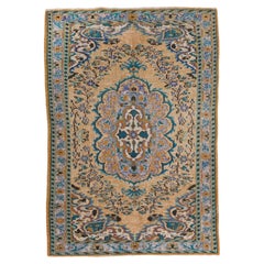 5,7x8 Ft Haut turc vintage noué à la main  Tapis à poils ras avec design en médaillon