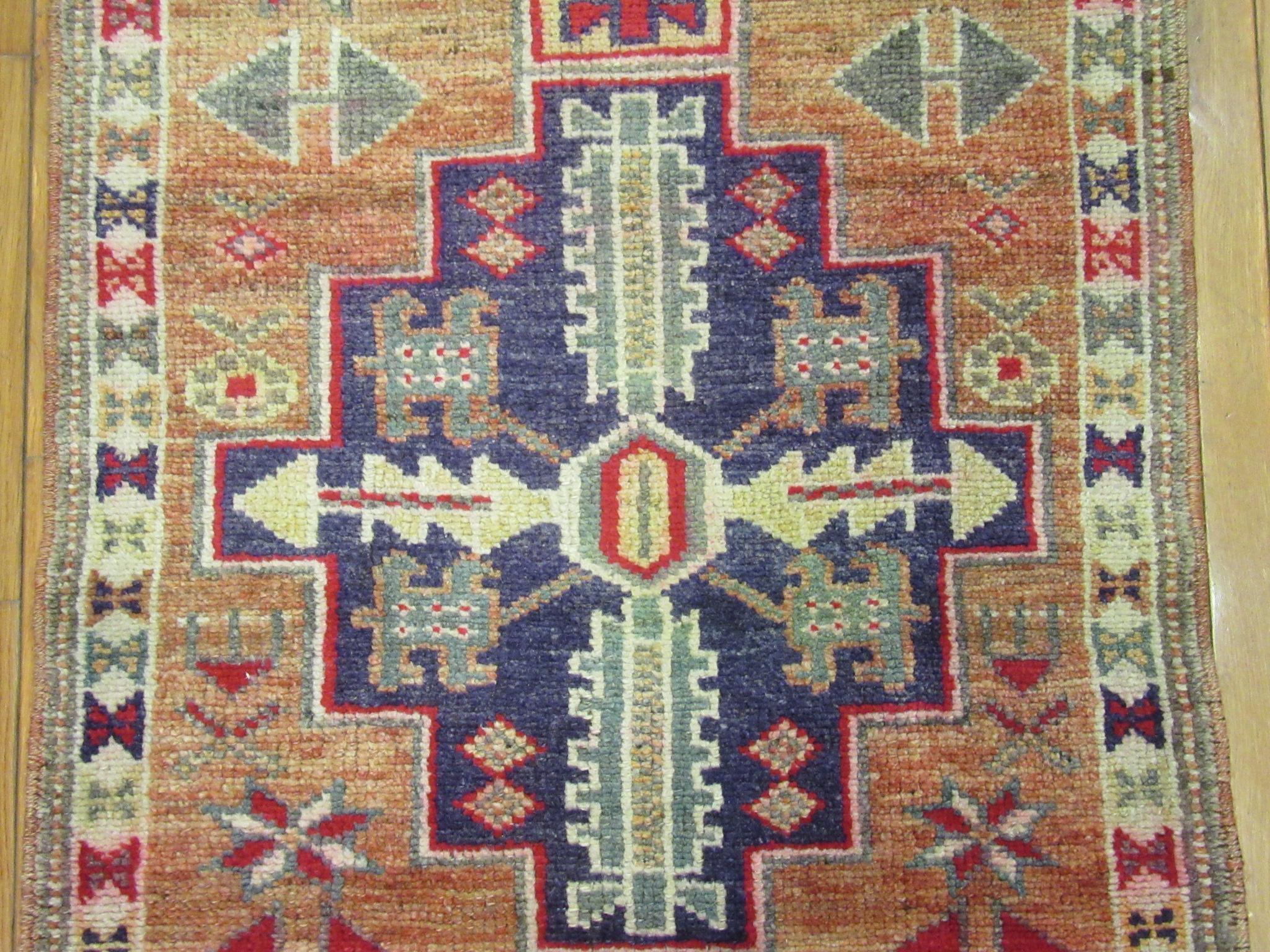 20th Century Vintage Hand-Knotted Turkish Runner Rug