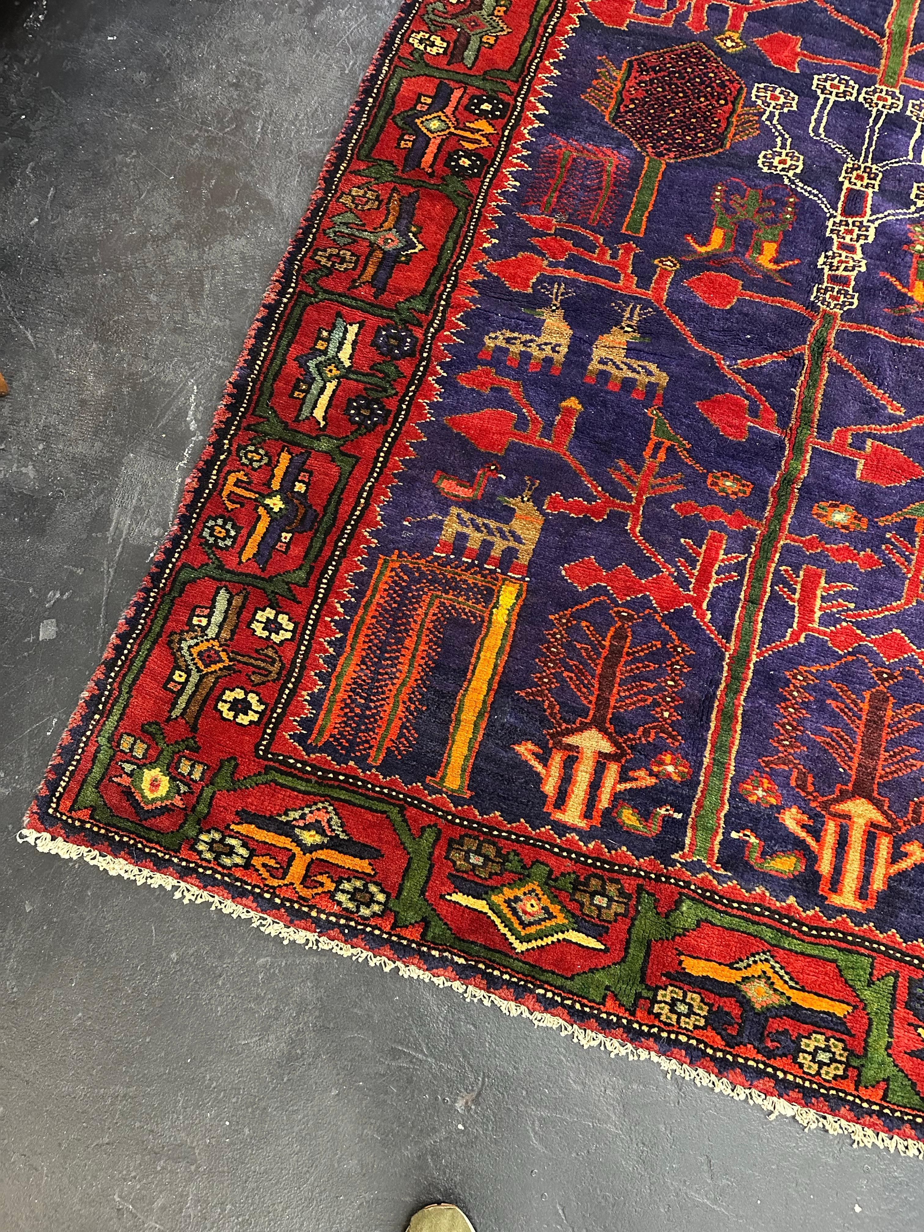 Handgeknüpfter türkischer Vintage-Teppich aus Wolle mit Akzent (Türkisch) im Angebot