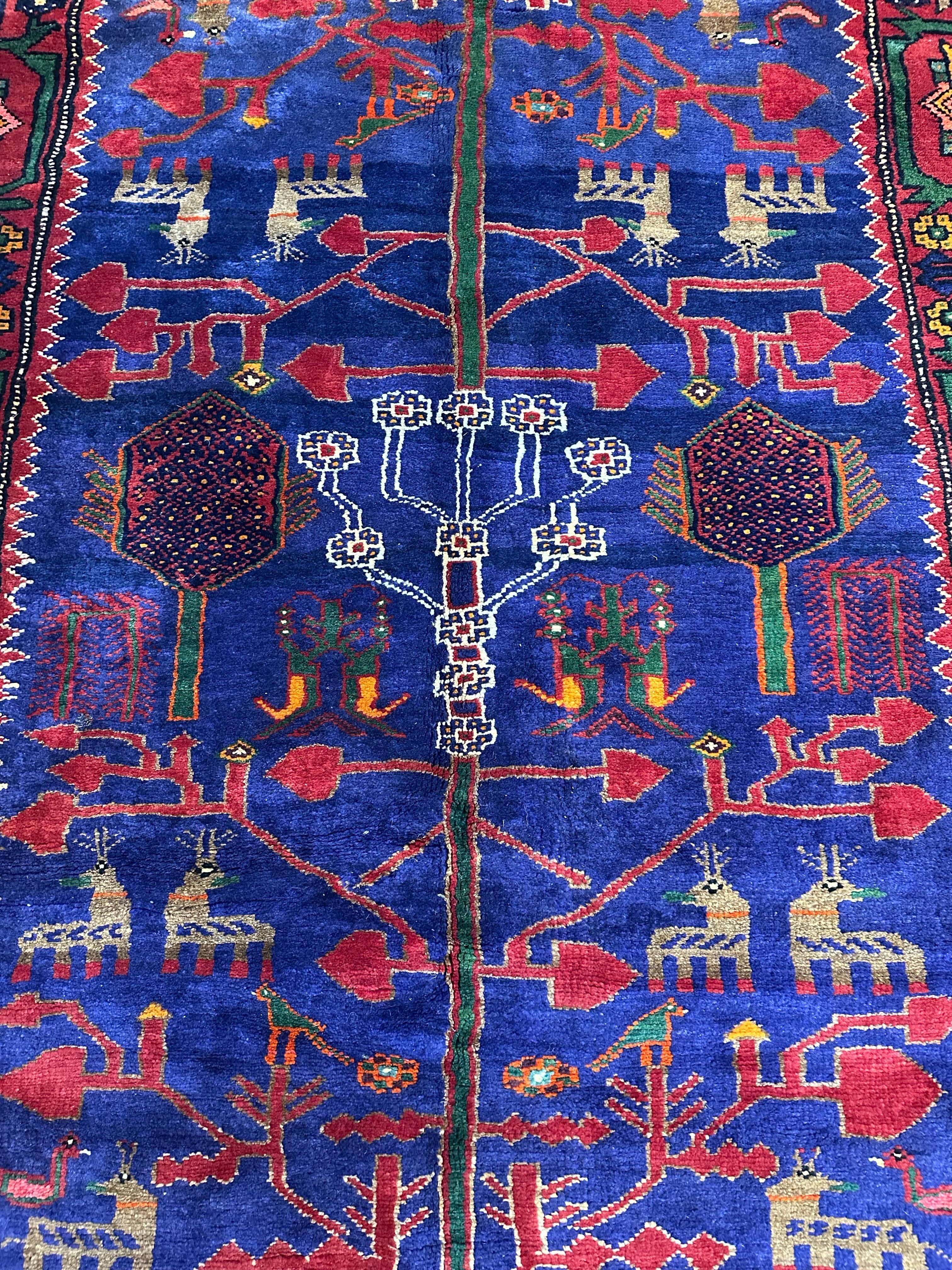 Handgeknüpfter türkischer Vintage-Teppich aus Wolle mit Akzent im Angebot 1