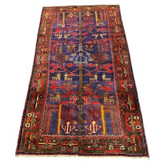 Vintage Hand Knotted Turkish Wool Accent Rug
