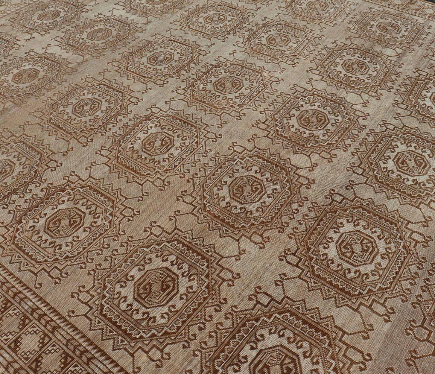 Handgeknüpfter türkischer Teppich mit wiederkehrendem, subgeometrischem achteckigem Design, Vintage im Angebot 8