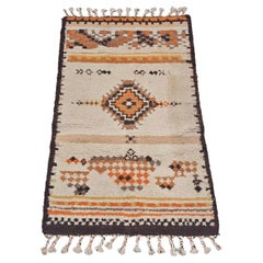 Vintage Rugs annodato a mano molto spesso nei colori caldi della terra, Marocco, anni '70.