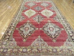 Vintage Hand Knotted Wool Turkish Rug