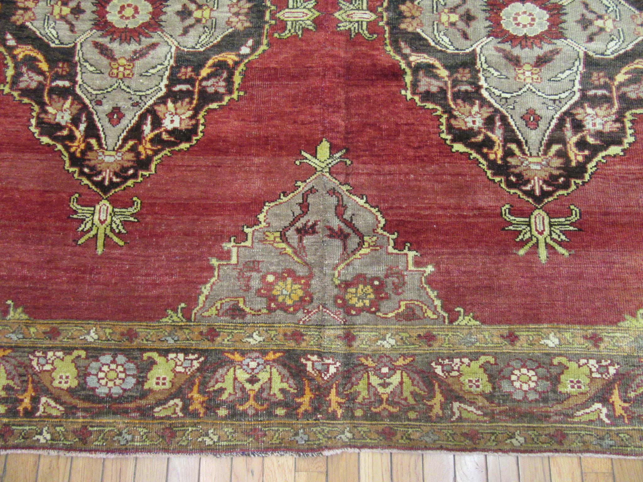 Other Vintage Hand Knotted Wool Turkish Rug For Sale