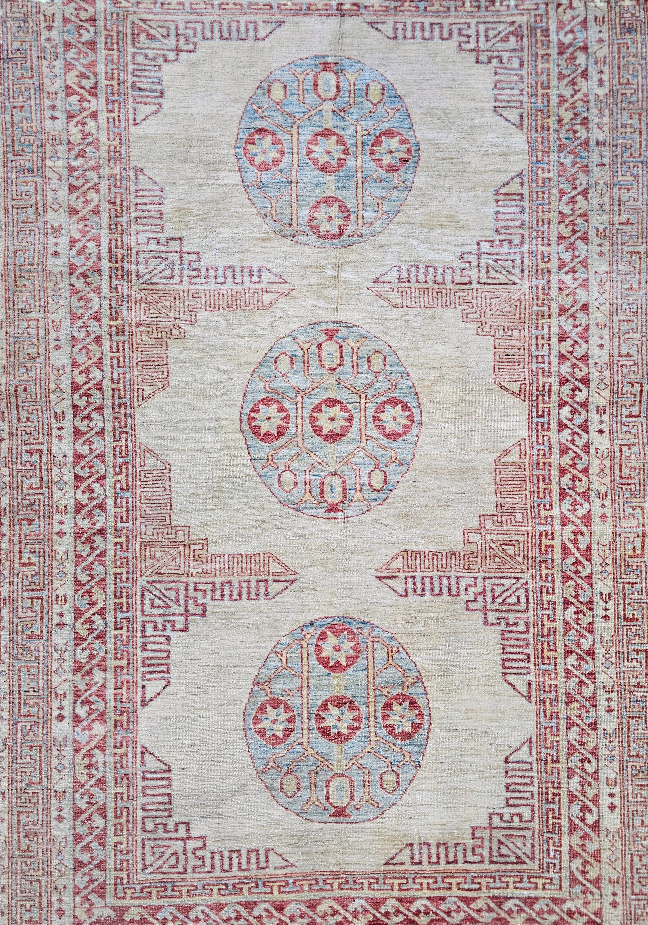 Handgeknüpfter Ziegler-Teppich im Vintage-Stil in Creme und Ziegler-Schliff, 100 % Wolle, Iran 1930er Jahre im Angebot 2