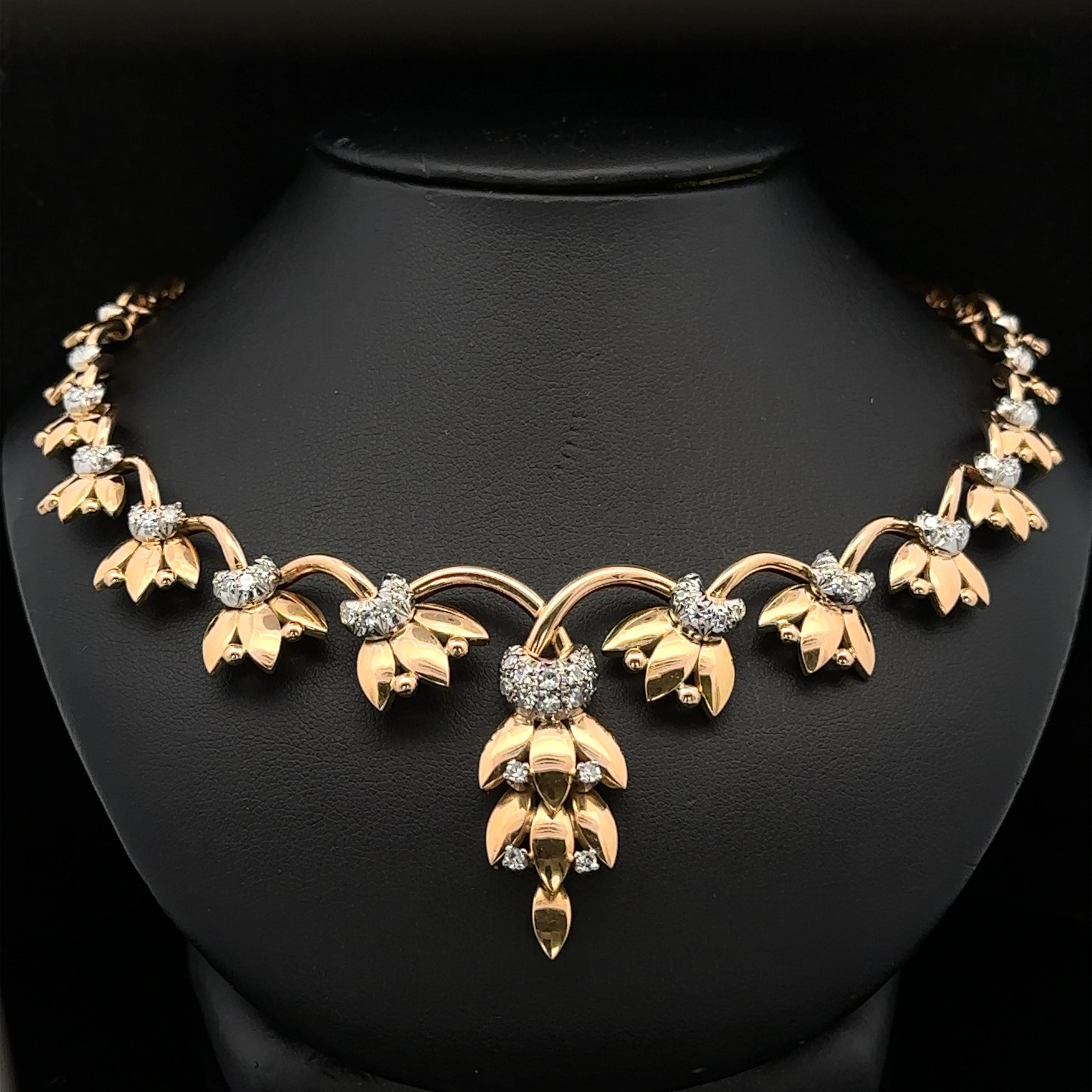 Vintage Hand Made 18k Yellow Gold 1.0ctw Diamond 16