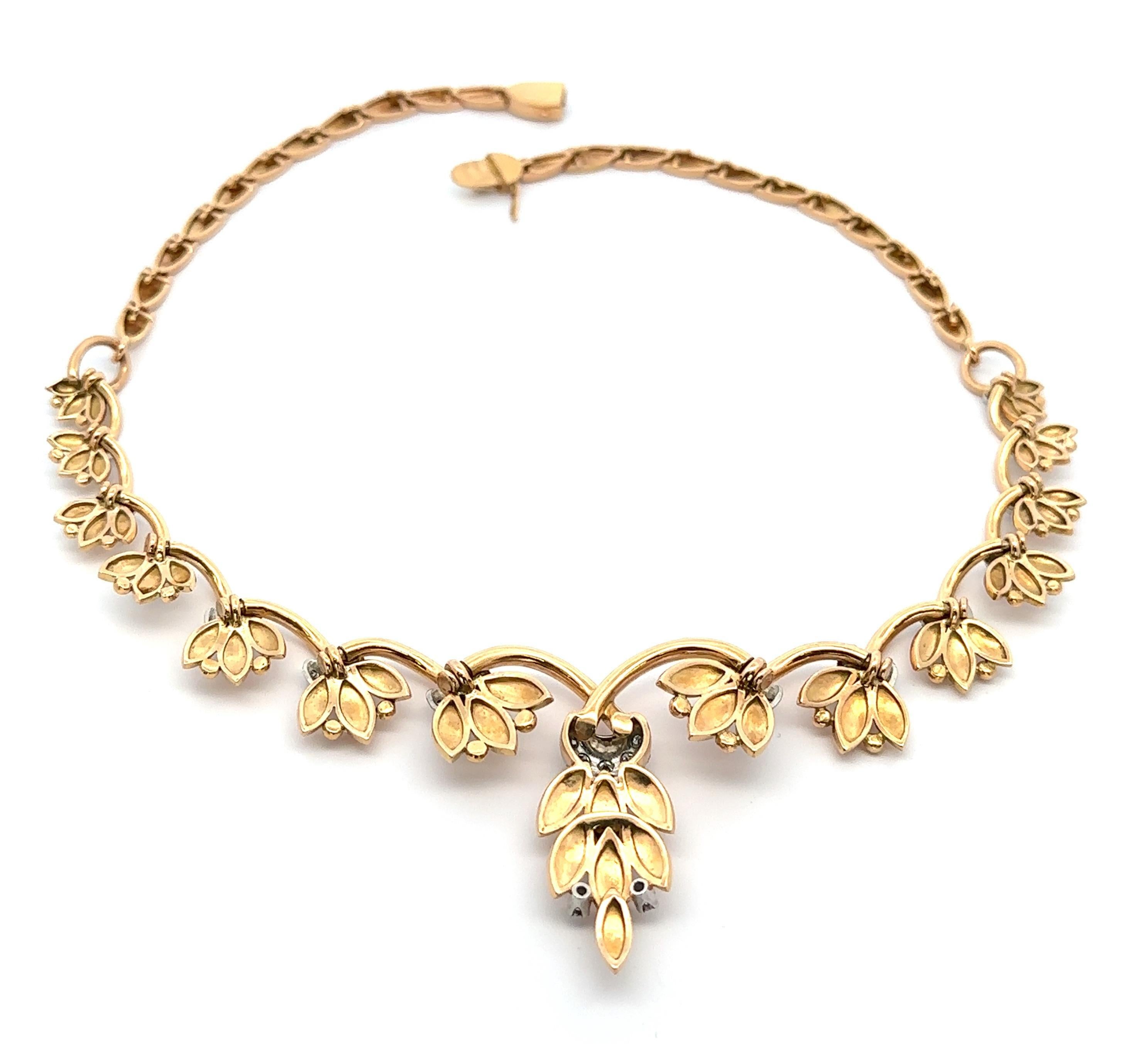 Vintage Hand Made 18k Yellow Gold 1.0ctw Diamond 16