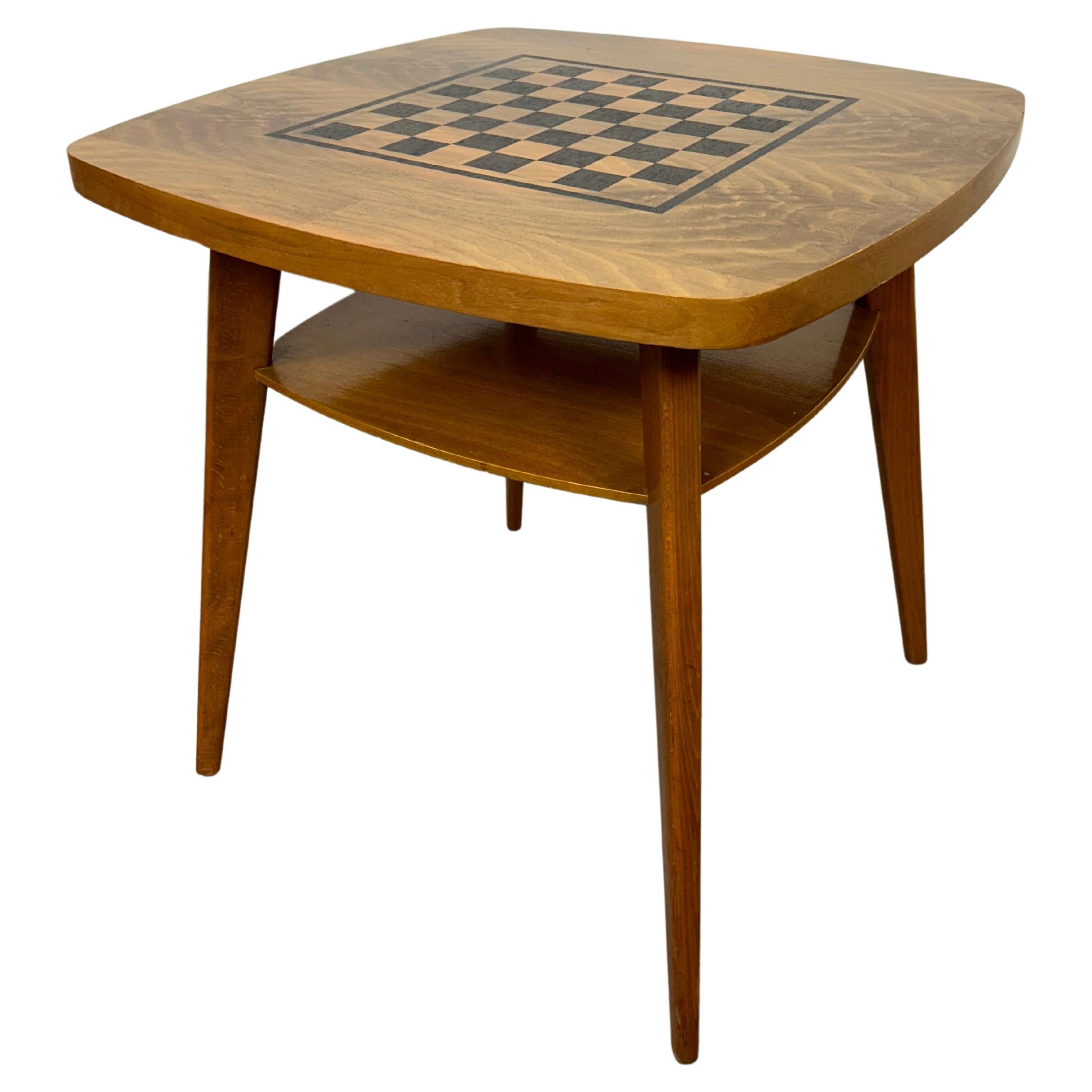 Vintage Hand Made Chess Table