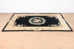 Vintage Hand Made Chinese Sculpted Wool Area Rug