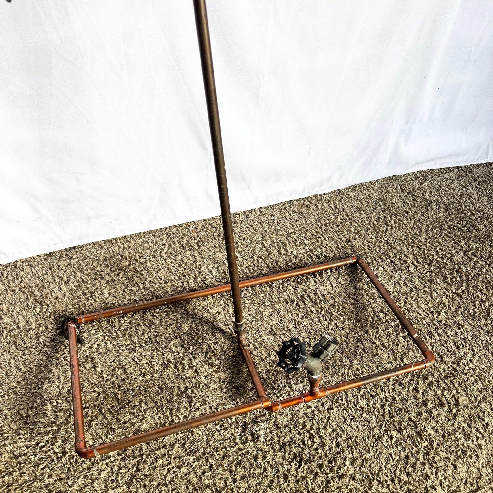 Vintage Hand Made Copper Pipe Sprinkler Sculpture Garden Ornament For Sale 1