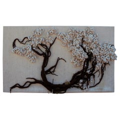 Vintage Hand Made Fiber Art Weaving Joshua Tree Wall Art (Art mural)