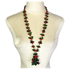 Vintage hand made glass necklace, 1930s