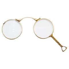 Vintage Hand Made Retro Harry Potter 10K Solid Gold Pocket Glasses