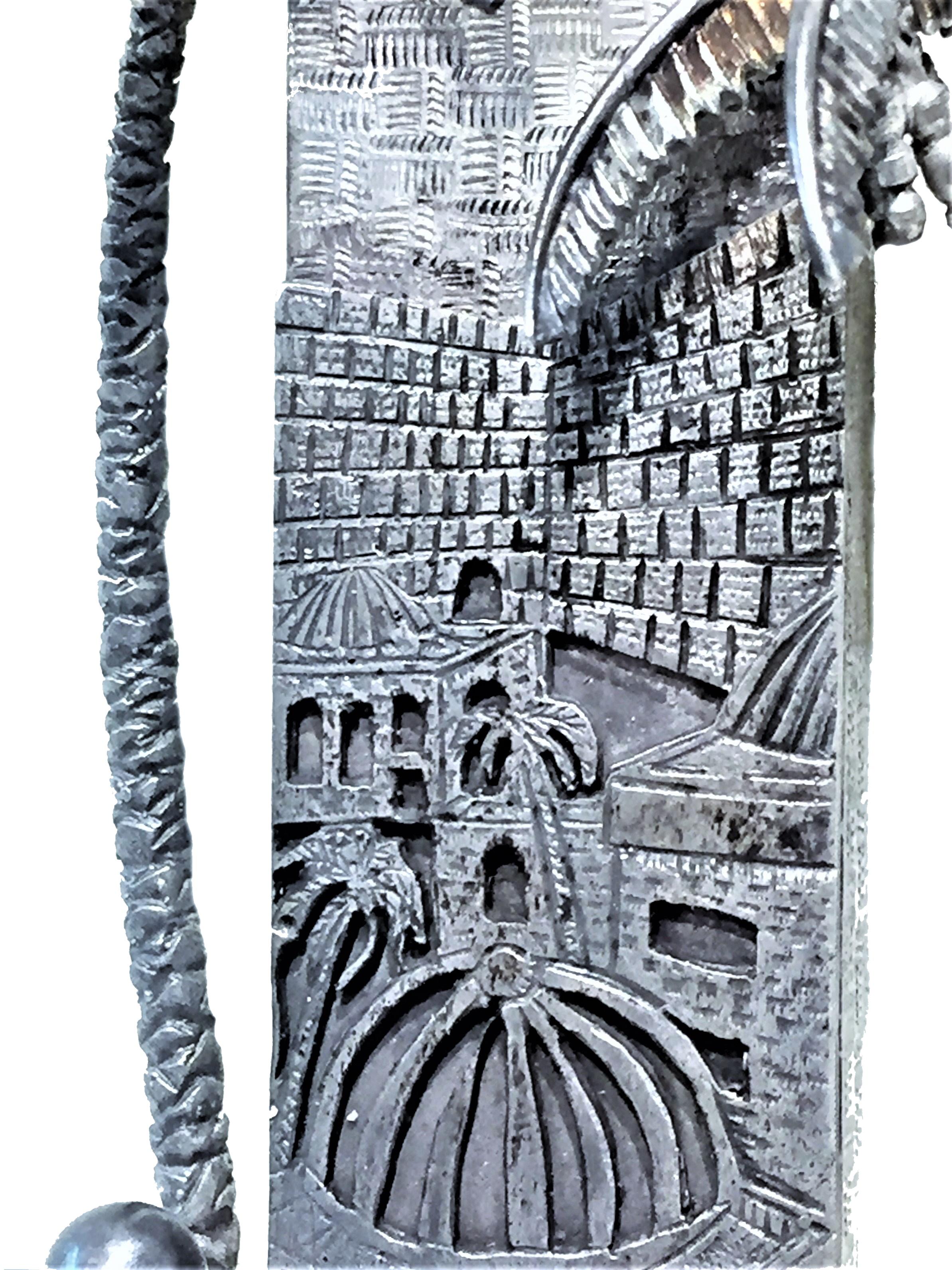 Israeli Vintage Handmade Sterling Silver Mezuzah, Israel, circa 1970s