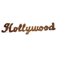 Cartel Hollywood Vintage Hand Made de chapa fina