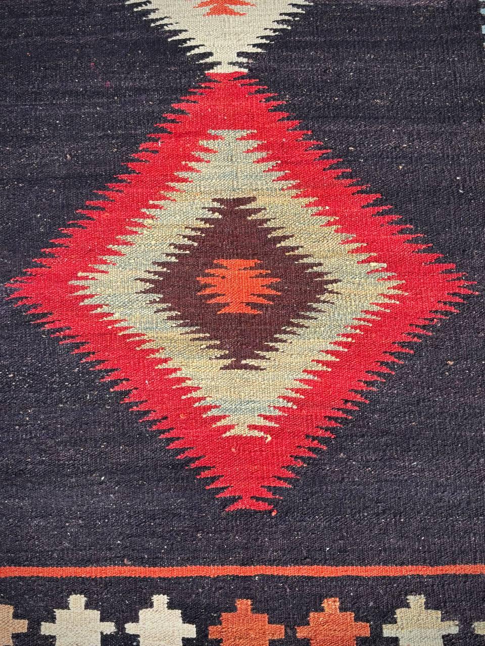 Vintage Hand Made Tribal Türkisch Kilim Rug im Angebot 4