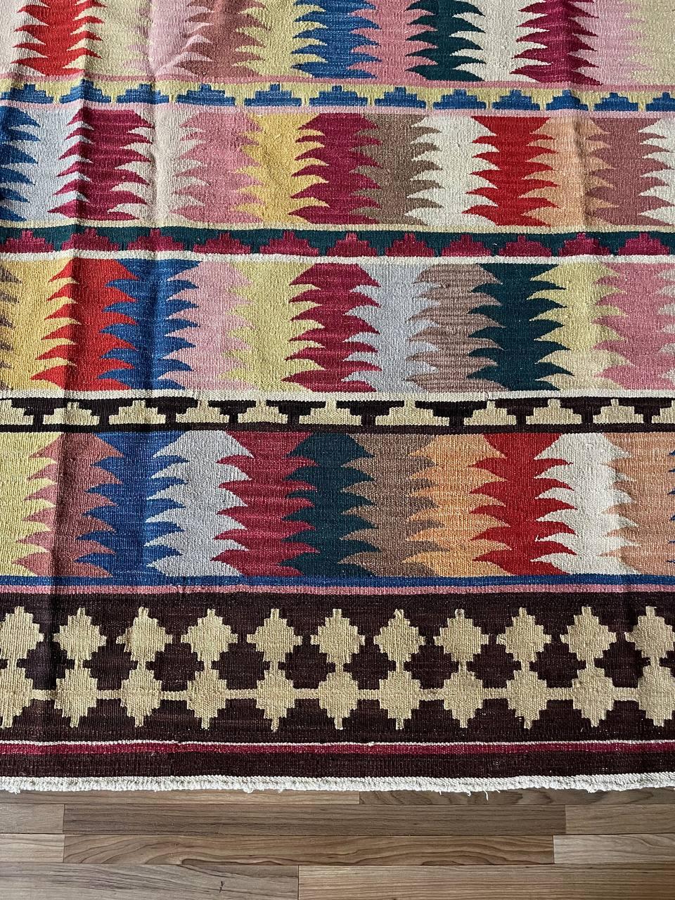Vintage Hand Made Alfombra turca tribal Kilim 3