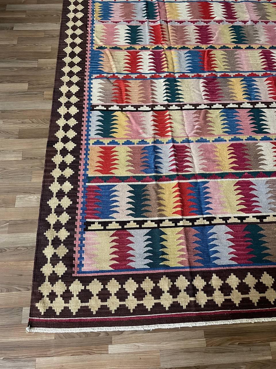 Vintage Hand Made Alfombra turca tribal Kilim Otro