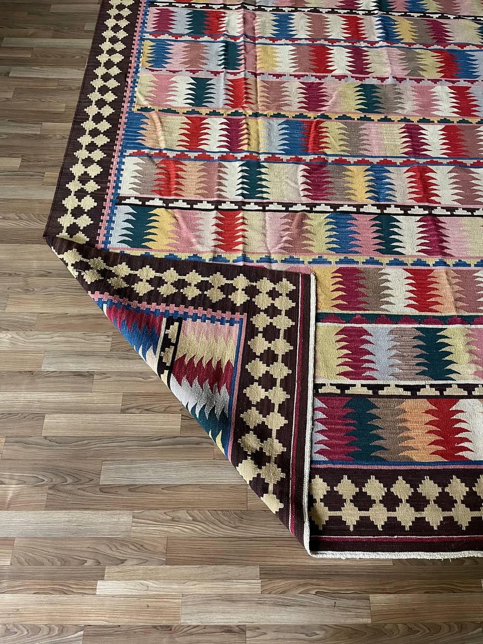 Vintage Hand Made Alfombra turca tribal Kilim Turco