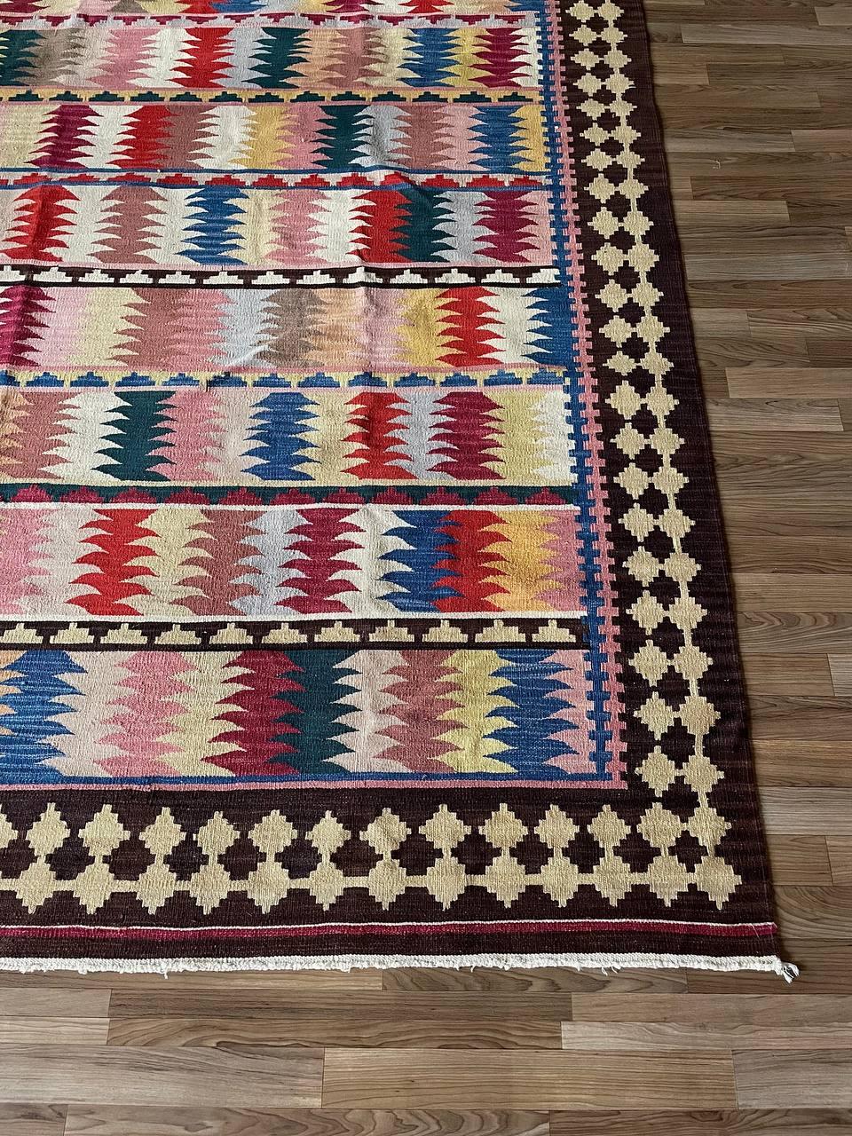 Vintage Hand Made Alfombra turca tribal Kilim 1