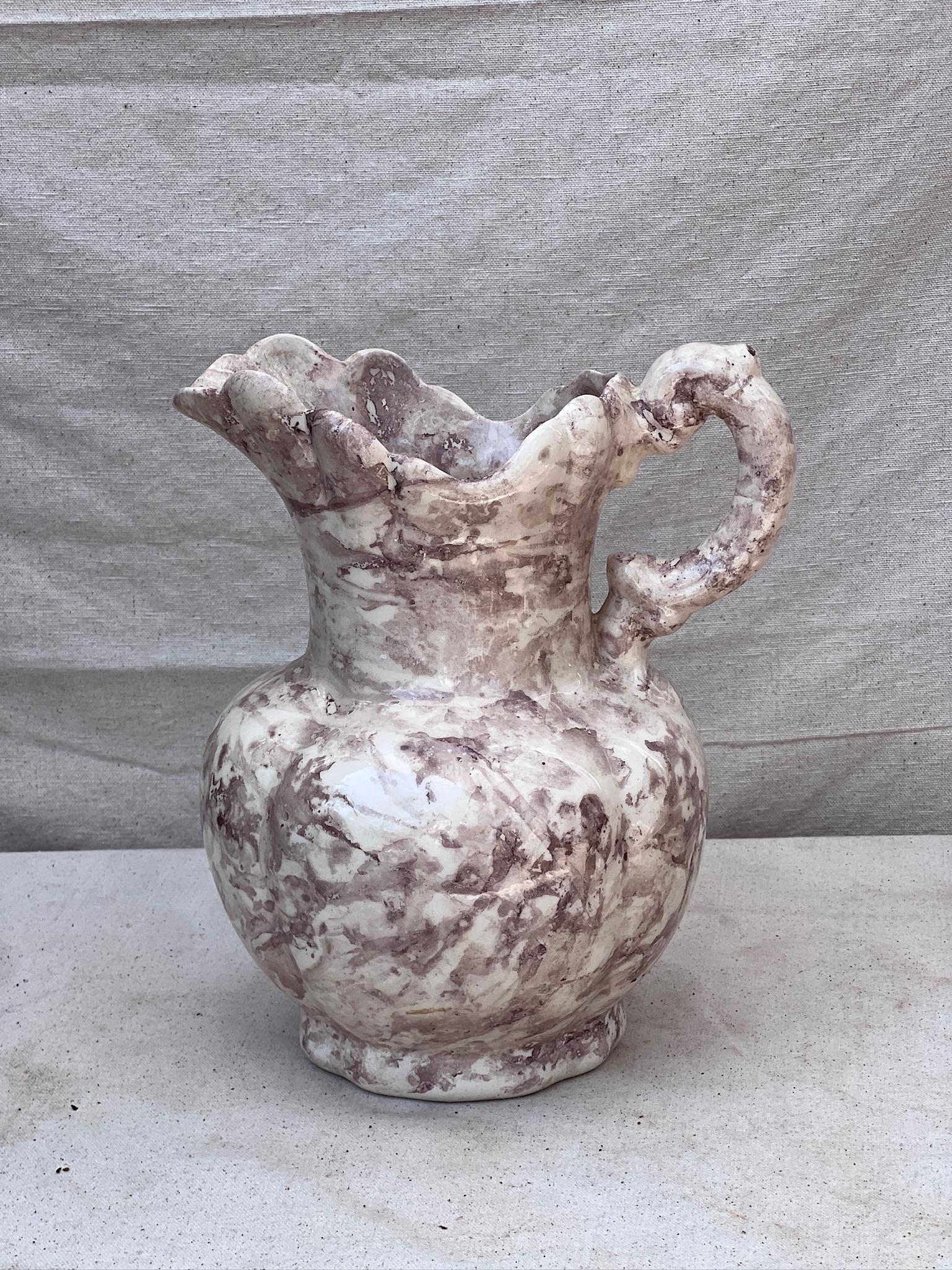 Modern Vintage Hand Painted 1980s Ceramic Flower Vase For Sale