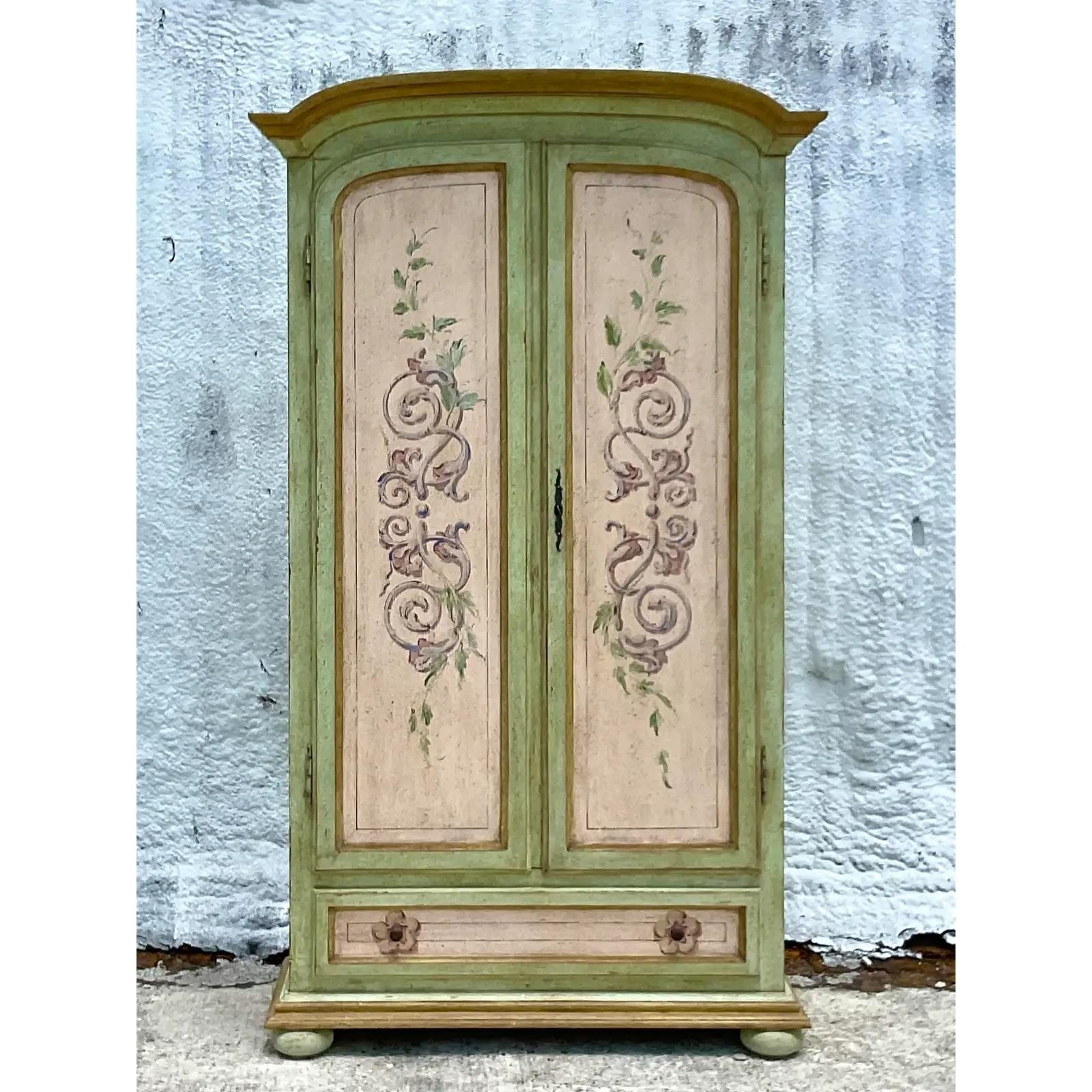 Vintage Hand Painted Armoire 2