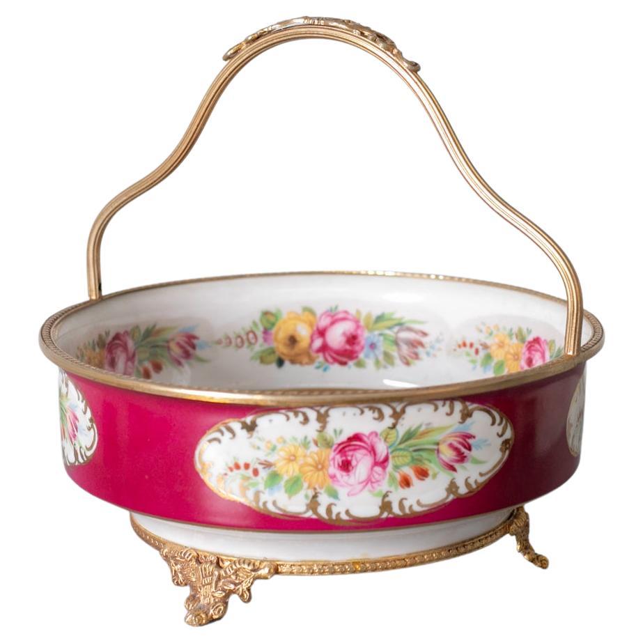 Centro de mesa vintage de cerámica pintado a mano